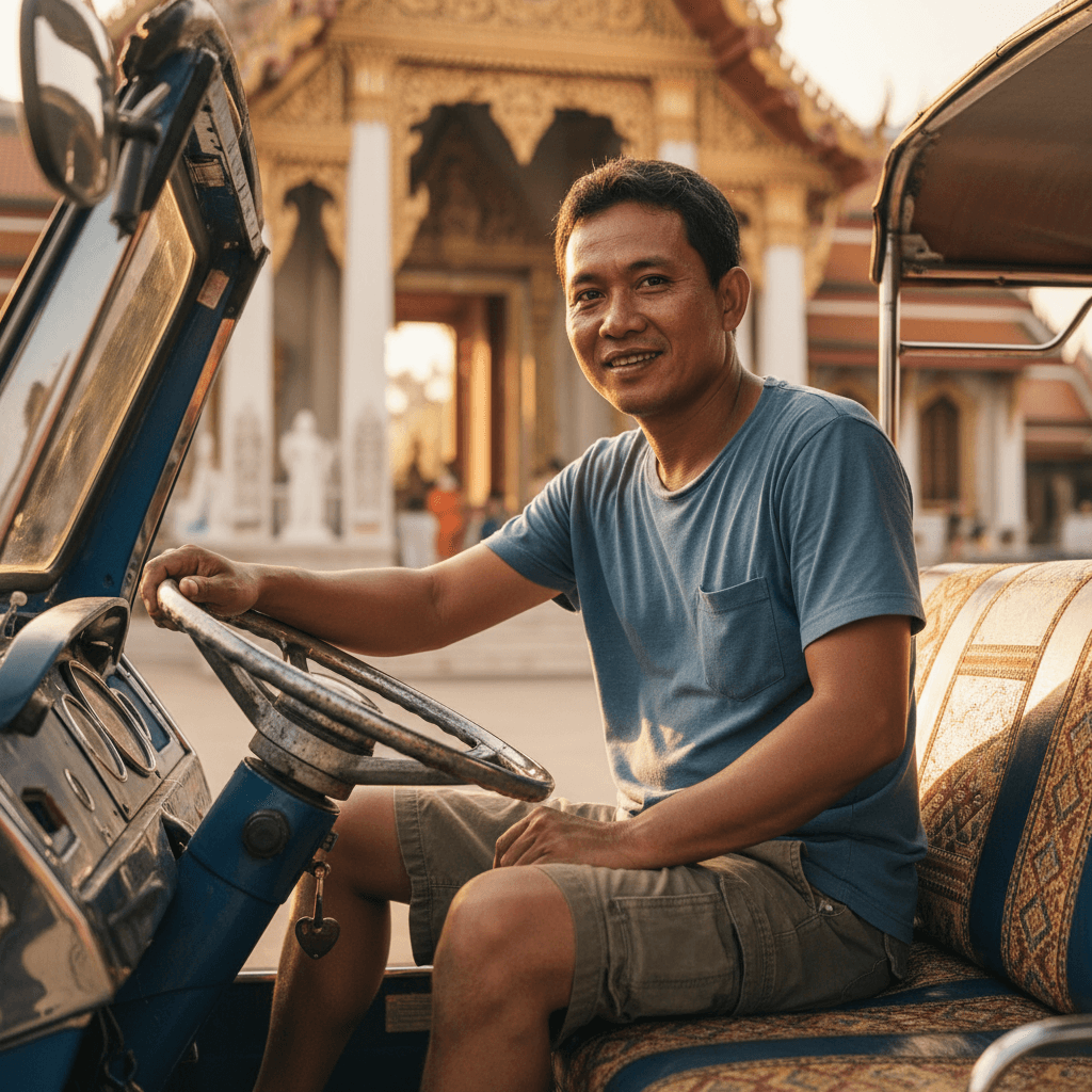 Siem Reap Tour Days tuk tuk driver ready for tour
