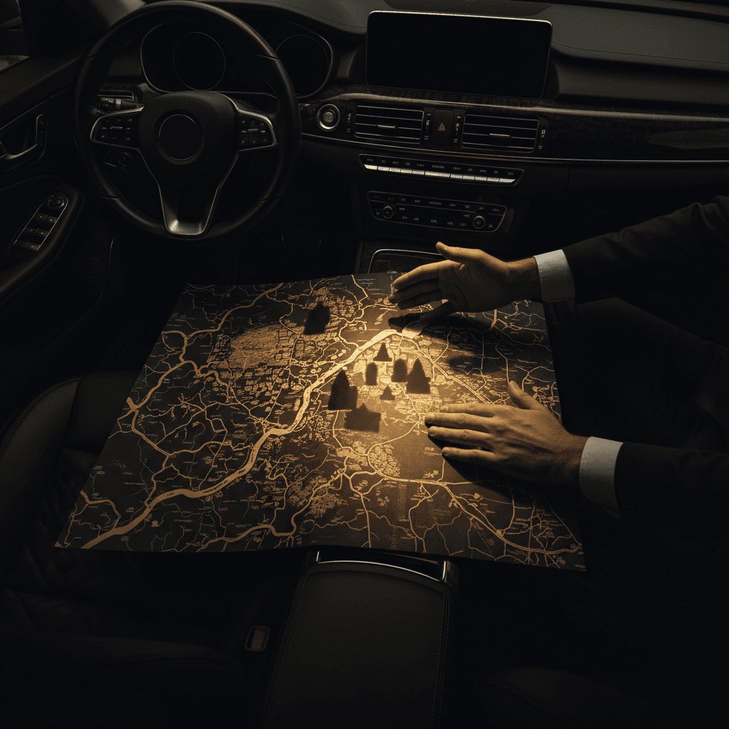 Tuk tuk driver standing beside a vehicle